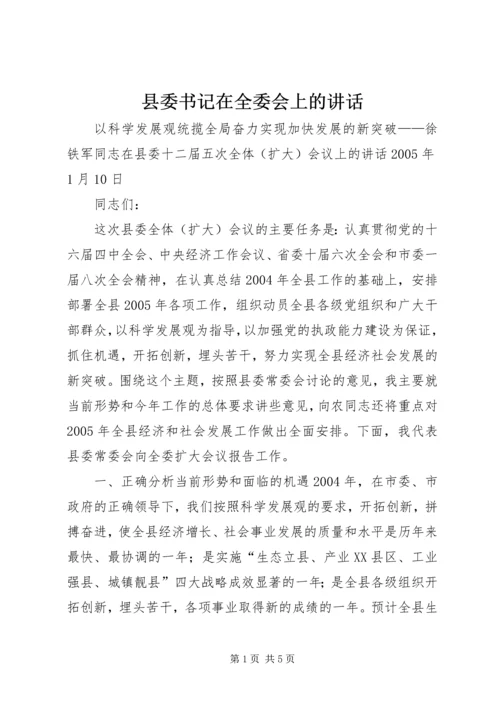 县委书记在全委会上的讲话 (13).docx