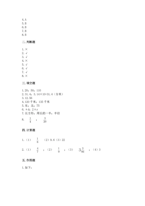 小学数学六年级上册期末卷及完整答案【网校专用】.docx