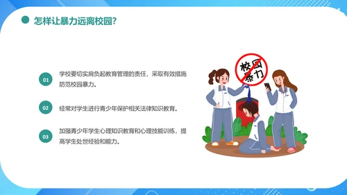 中小学生校园欺凌暴力主题班会课件ppt模板
