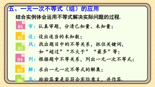 第十一章 不等式与不等式组 章末复习 课件（共27张PPT）2024-2025学年度人教版数学七年级
