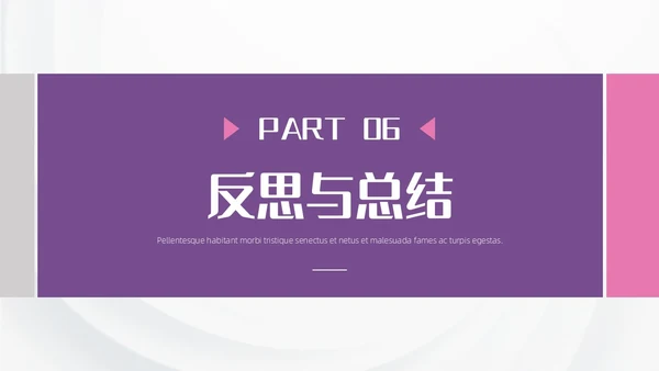 紫粉色形状插画简约风护士长述职报告通用PPT模板