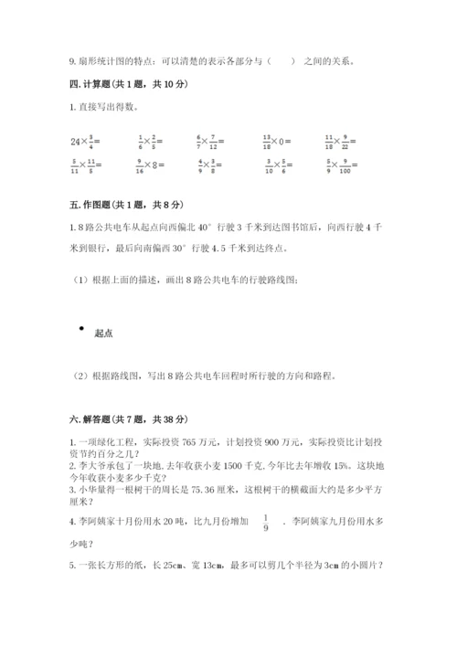 小学数学六年级上册期末测试卷含完整答案（考点梳理）.docx