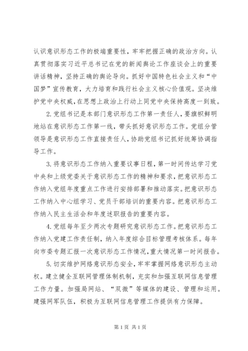 领导班子意识形态工作责任清单（多篇）.docx