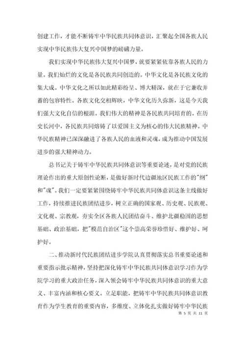 （精选）铸牢中华民族共同体意识研讨发言材料集合7篇.docx