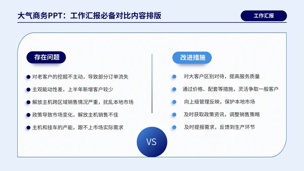 蓝色商务风对比页PPT版式合集