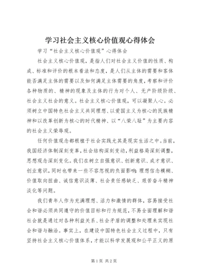 学习社会主义核心价值观心得体会 (22).docx