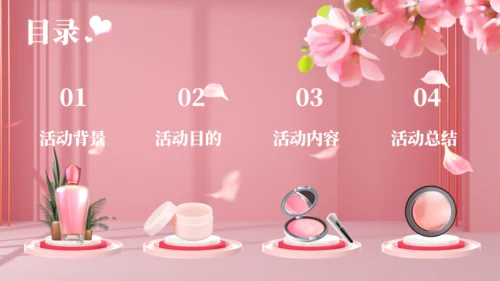 美妆产品，化妆品促销计划通用PPT模板