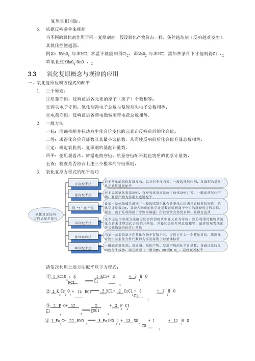 高中化学讲义《氧化还原反应》
