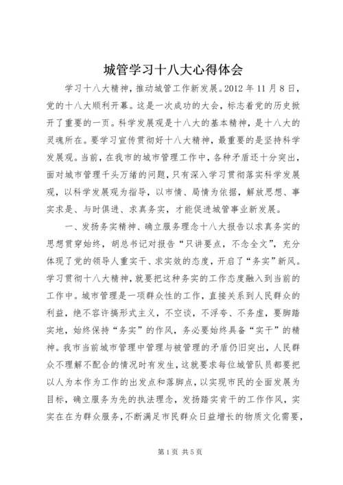 城管学习十八大心得体会.docx