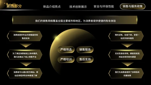 黄黑系汽车新闻发布会PPT模板