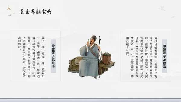 浅色水墨中医美容PPT模板宣传PPT动态PPT