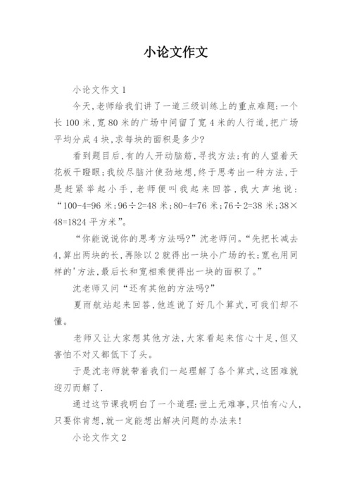 小论文作文精编.docx