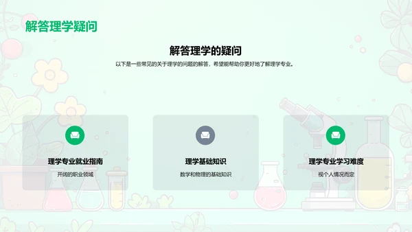 理科专科学习指南PPT模板