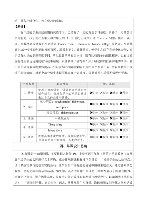 Unit 6 In a nature parkPart C Storytime 教案