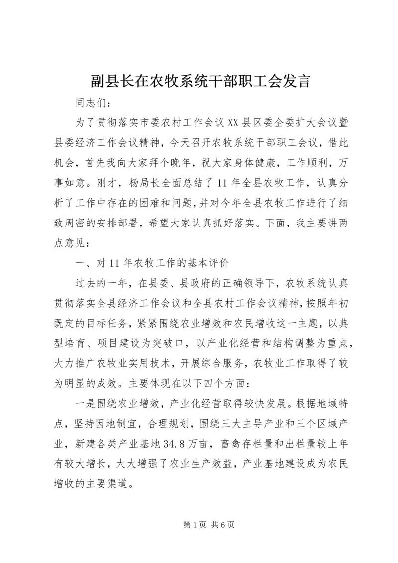 副县长在农牧系统干部职工会发言.docx