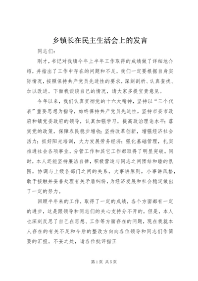 乡镇长在民主生活会上的讲话.docx