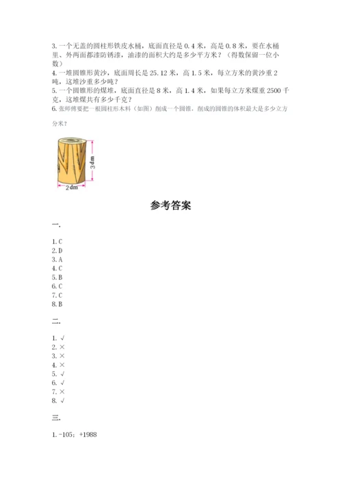 北师大版数学小升初模拟试卷及完整答案（全国通用）.docx