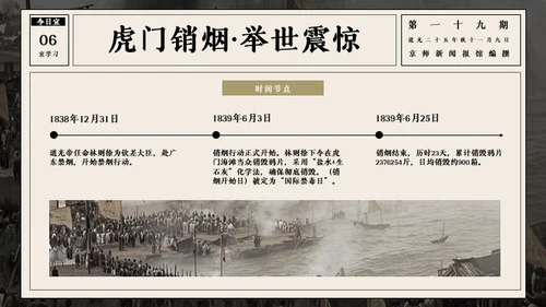 复古报纸风历史人物介绍林则徐