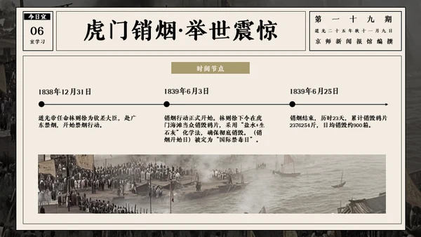 复古报纸风历史人物介绍林则徐