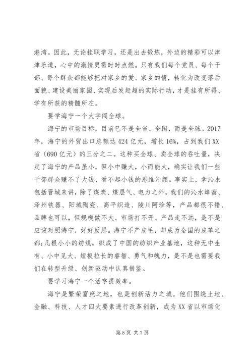 在海宁挂职的心得体会.docx