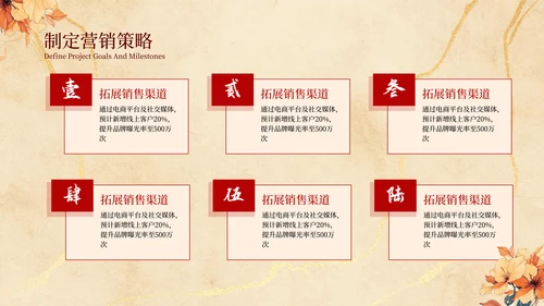 橙色中国风年度工作计划PPT模板