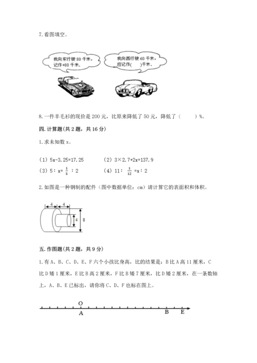 人教版六年级下册数学期末测试卷及精品答案.docx