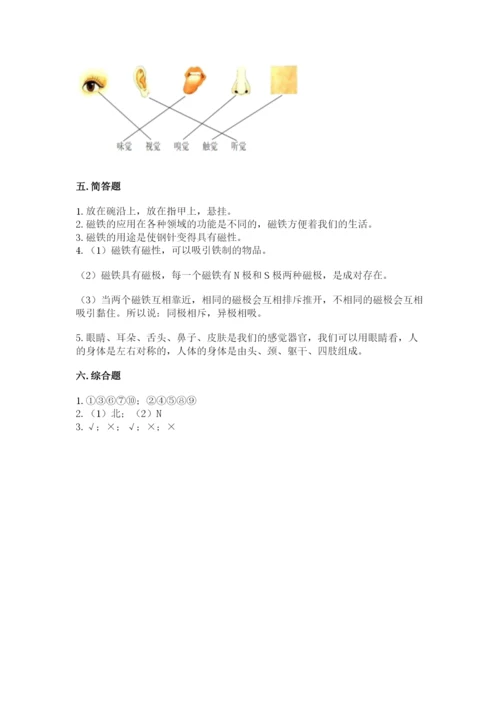 教科版二年级下册科学期末测试卷附参考答案【夺分金卷】.docx