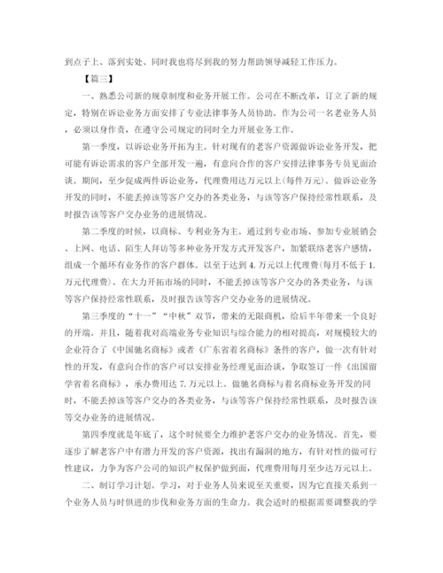 精编之业务员销售计划书【六篇】.docx