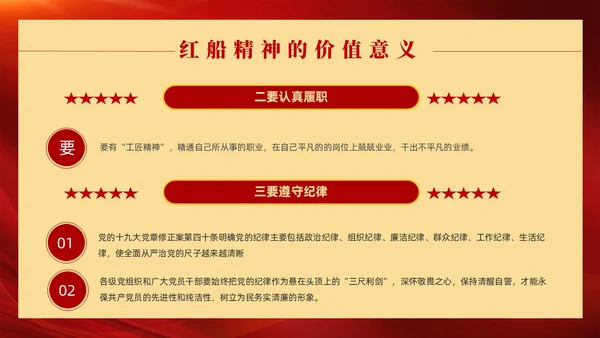 红色党政风红船精神党课