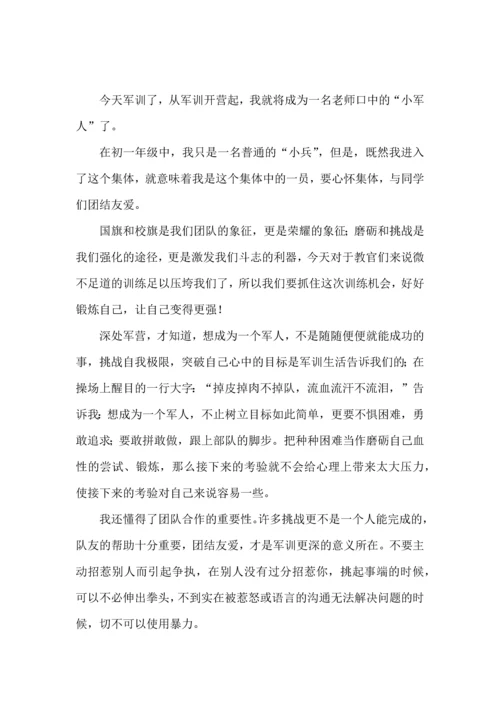 初一新生军训心得体会 (3).docx