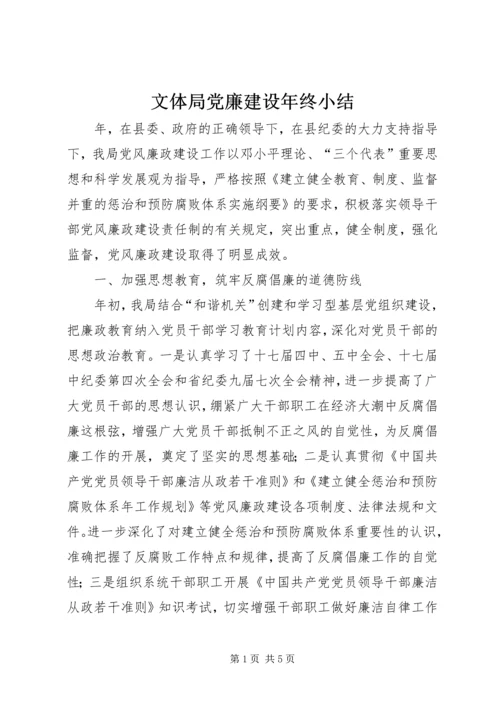 文体局党廉建设年终小结.docx