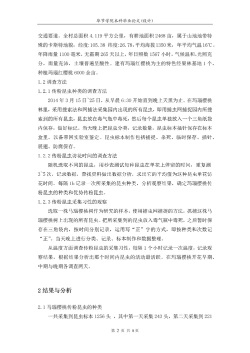 论文--马瑙红樱桃传粉昆虫.docx