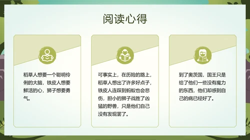 绿野仙踪儿童读物好书推荐读后感PPT模板