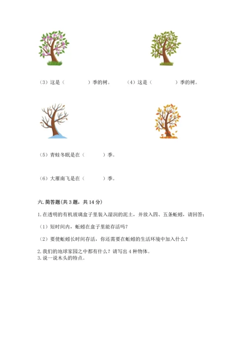 教科版二年级上册科学期末测试卷及参考答案【满分必刷】.docx