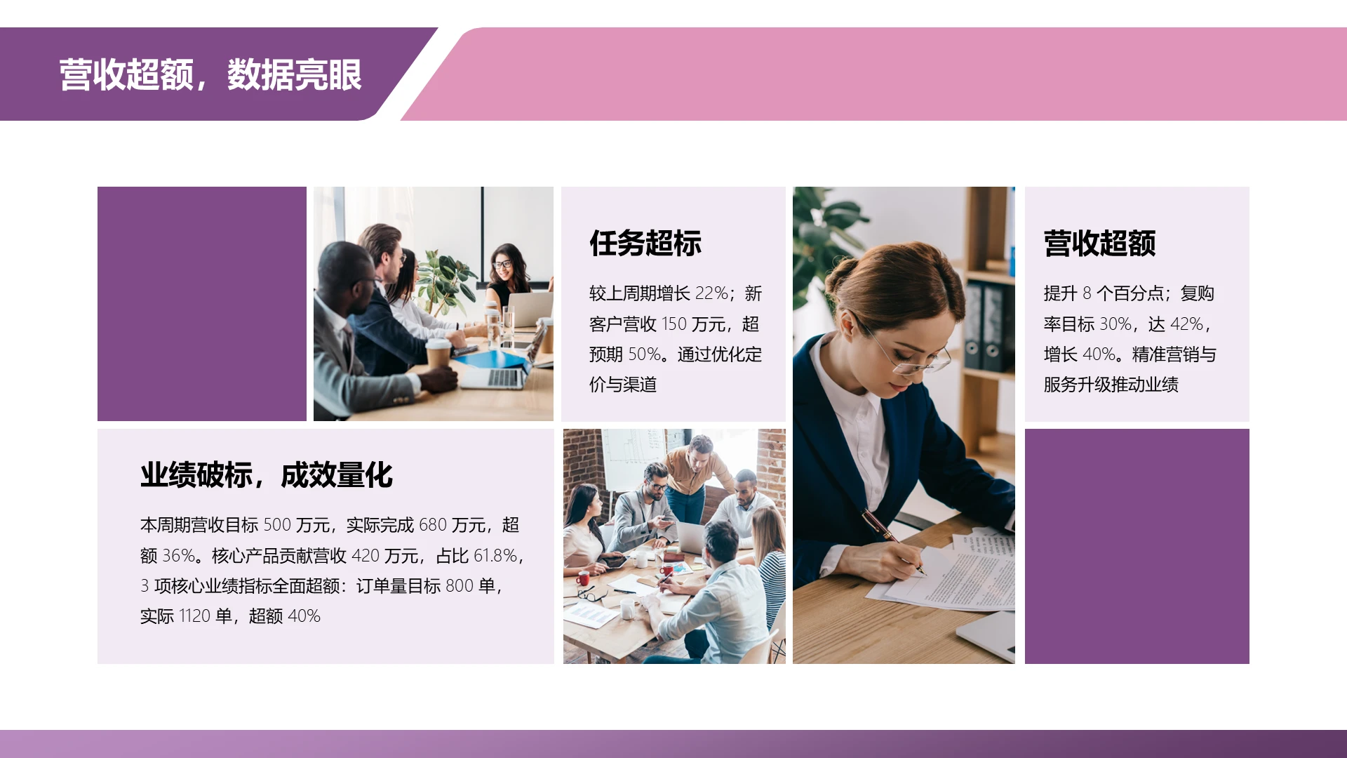 商务风含图片PPT列表