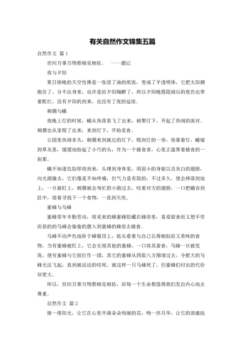 有关自然作文锦集五篇.docx