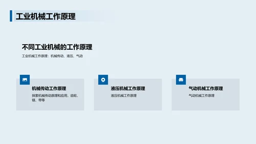 蓝色商务简约工业机械基本介绍PPT模板