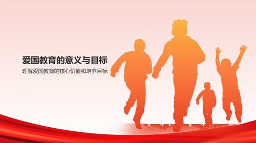 红色喜庆风爱国教育PPT模板