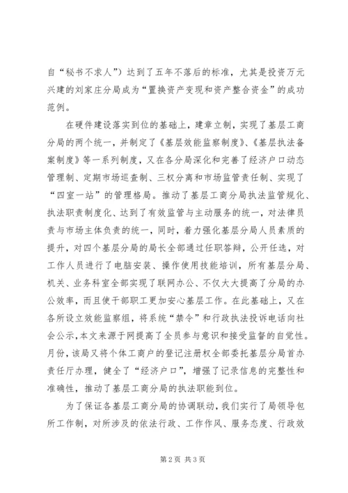 县工商局基层建设工作汇报 (4).docx