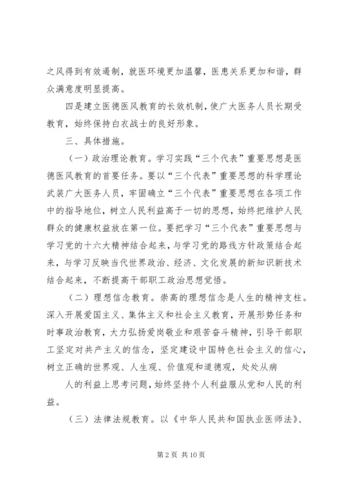 社区卫生服务中心医德医风建设工作计划.docx