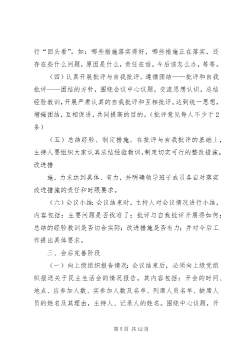 民主生活会程序.docx