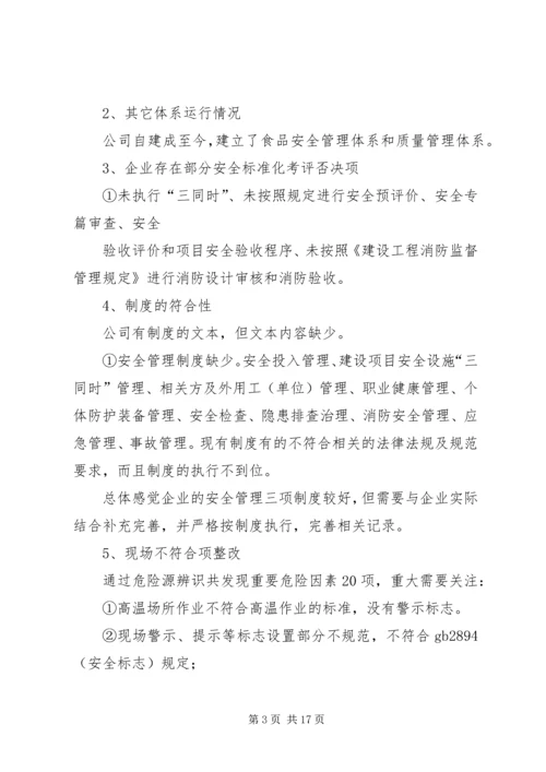 安全标准化初始状态评审报告.docx