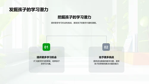 数学学习家庭引导PPT模板