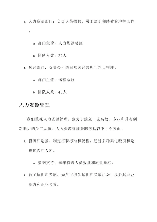 公司管理计划书方案