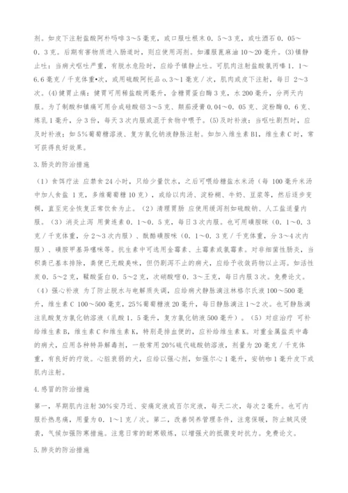 犬类常见内科疾病的预防与治疗.docx