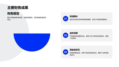 季度财务报告与规划PPT模板