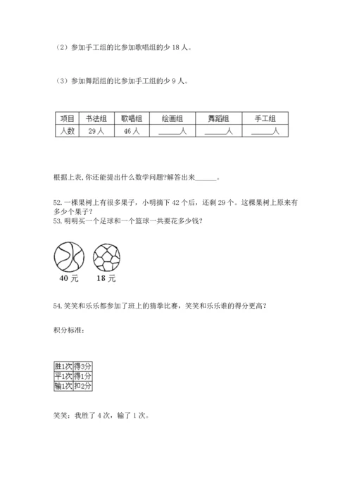小学二年级上册数学应用题100道含答案【研优卷】.docx