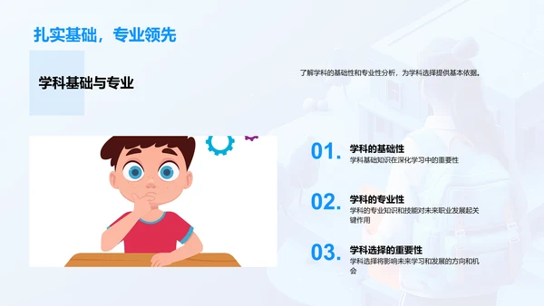 高中学科选择指南PPT模板