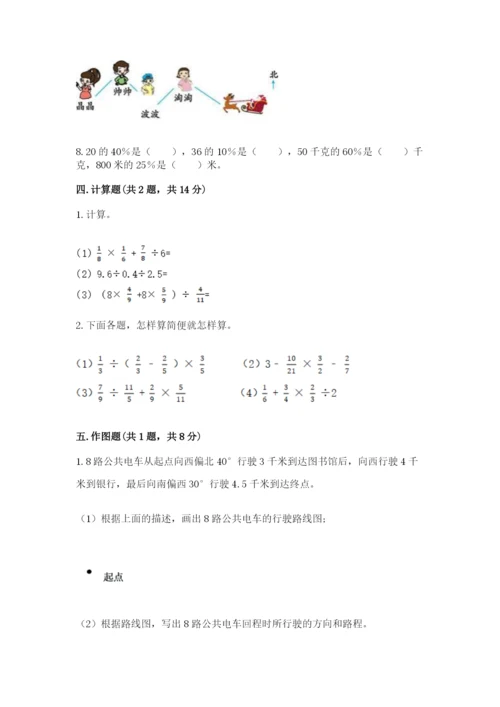 小学数学六年级上册期末测试卷及完整答案【有一套】.docx