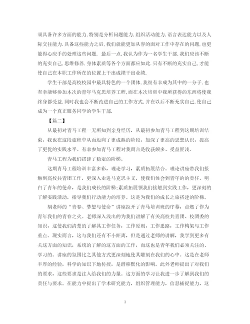 精编之青马工程培训总结范文.docx